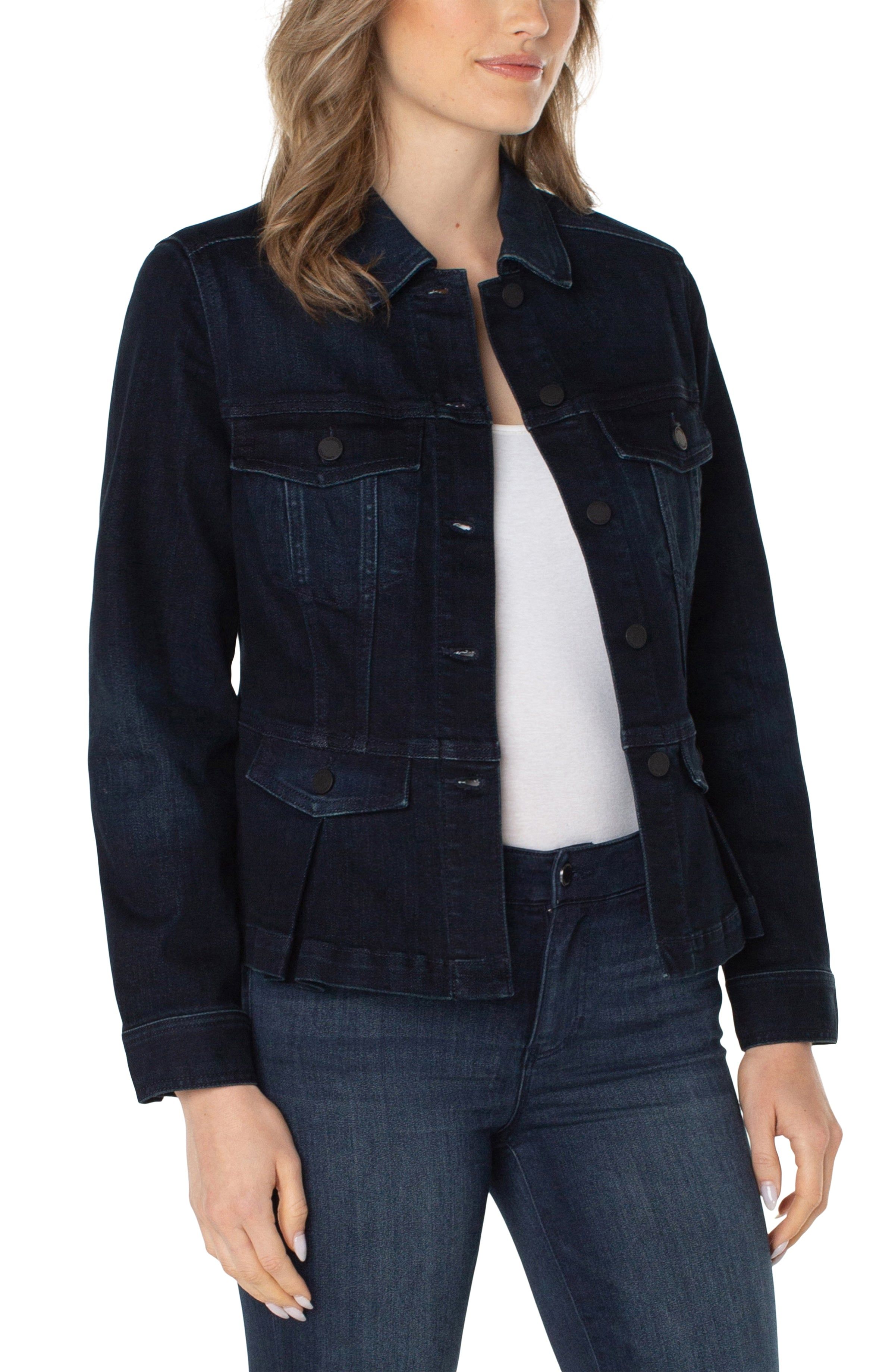 PEPLUM DENIM JACKET sold by Liverpool Jeans Company product image thumbnail 4