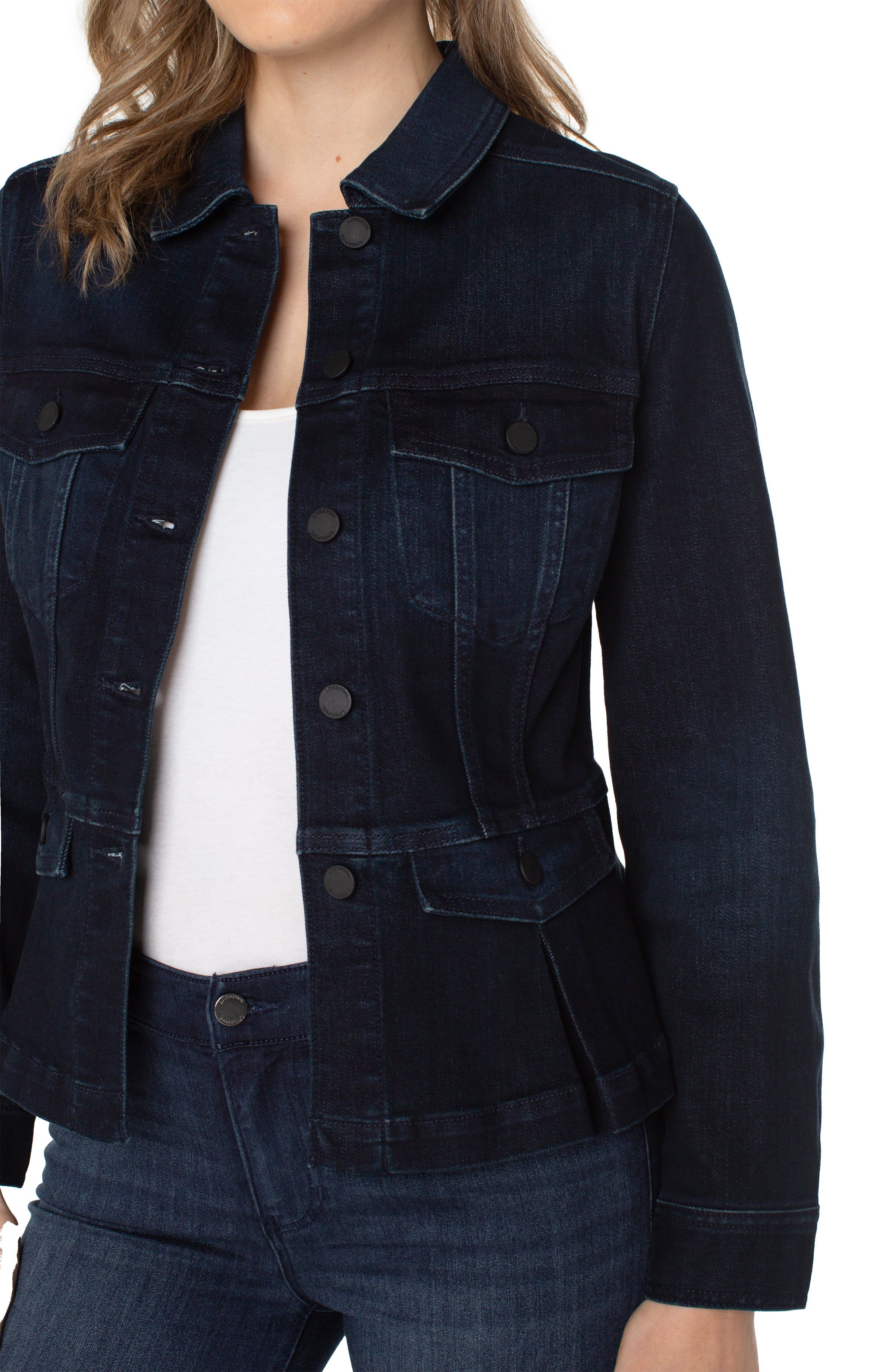 PEPLUM DENIM JACKET sold by Liverpool Jeans Company product image thumbnail 5