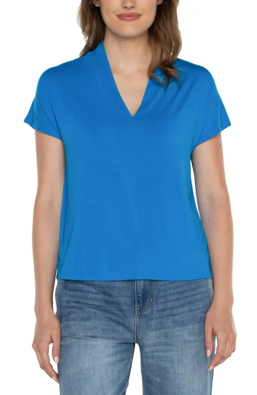 DOLMAN SLEEVE KNIT TOP WITH SHAWL COLLAR sold by Liverpool Jeans Company