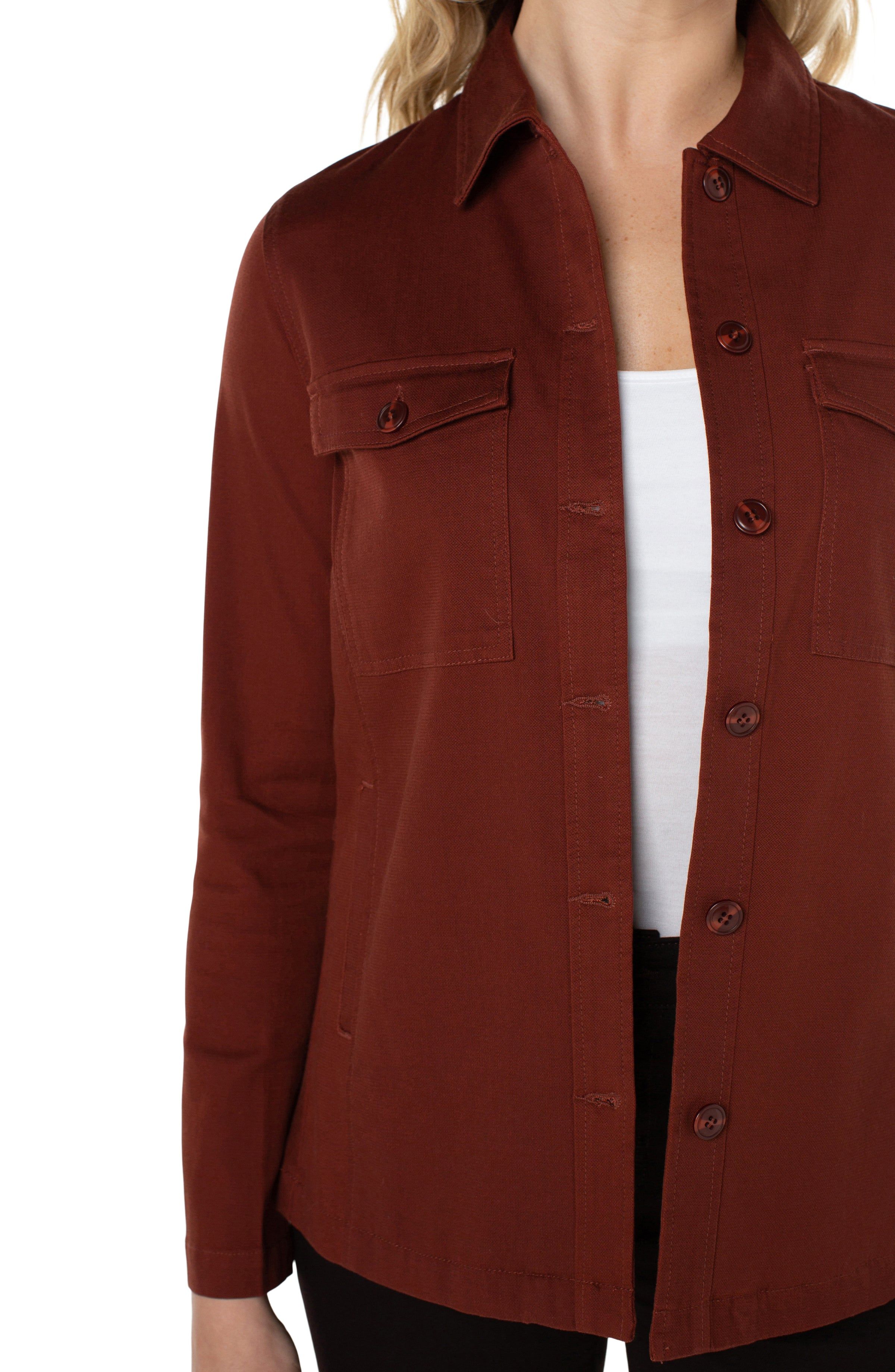 PEPLUM HEM SHACKET sold by Liverpool Jeans Company product image thumbnail 3