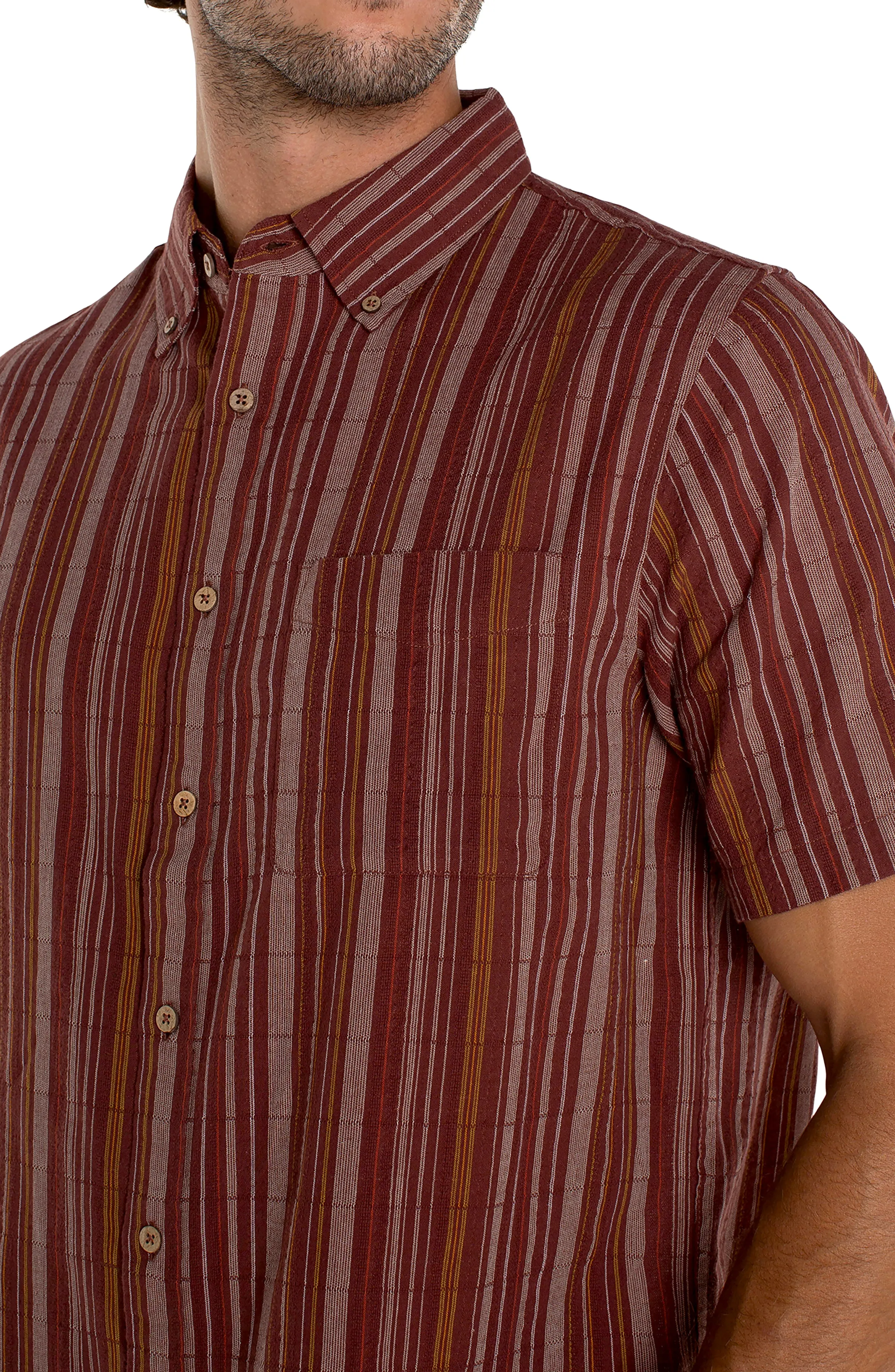 BUTTON UP SHORT SLEEVE SHIRT sold by Liverpool Jeans Company product image thumbnail 3