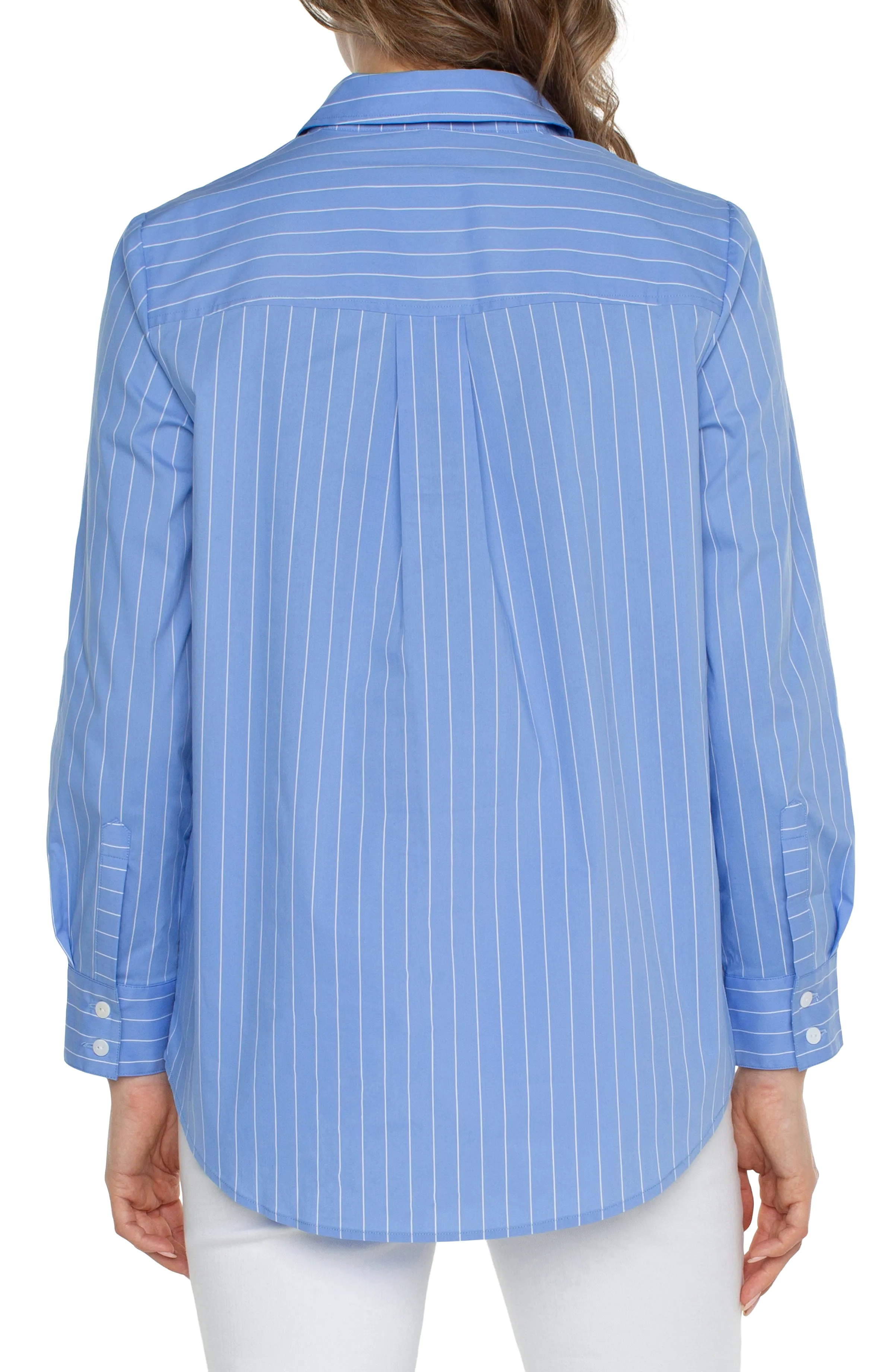 CLASSIC BUTTON FRONT POPLIN SHIRT sold by Liverpool Jeans Company product image thumbnail 2