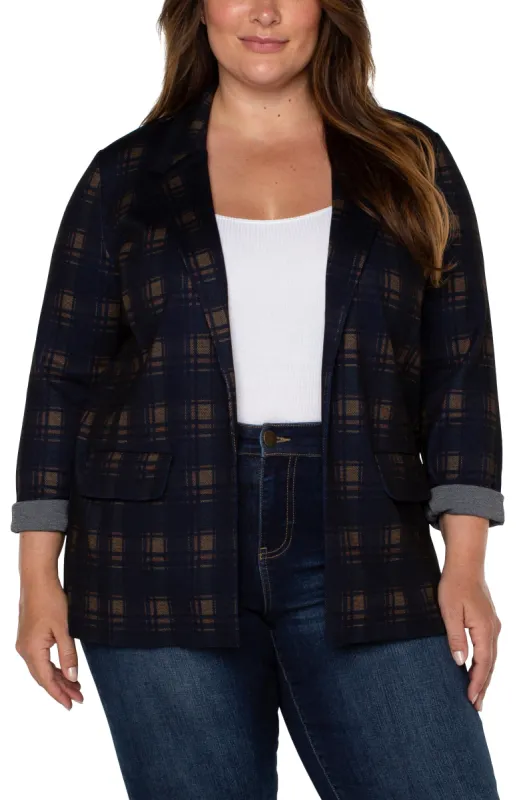 BOYFRIEND BLAZER WITH PRINCESS DART PATTERN KNIT sold by Liverpool Jeans Company