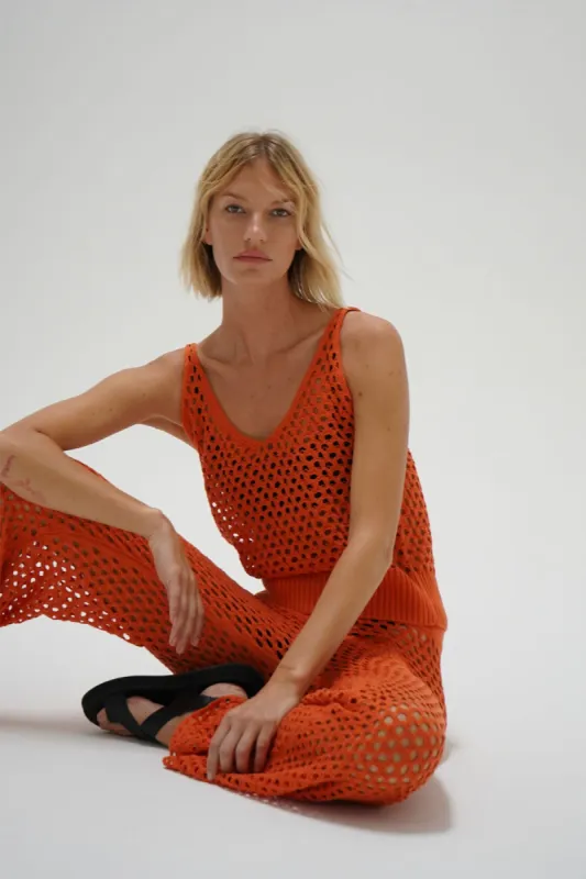 Kismet Open Knit Pant - Summer Coral sold by LNA