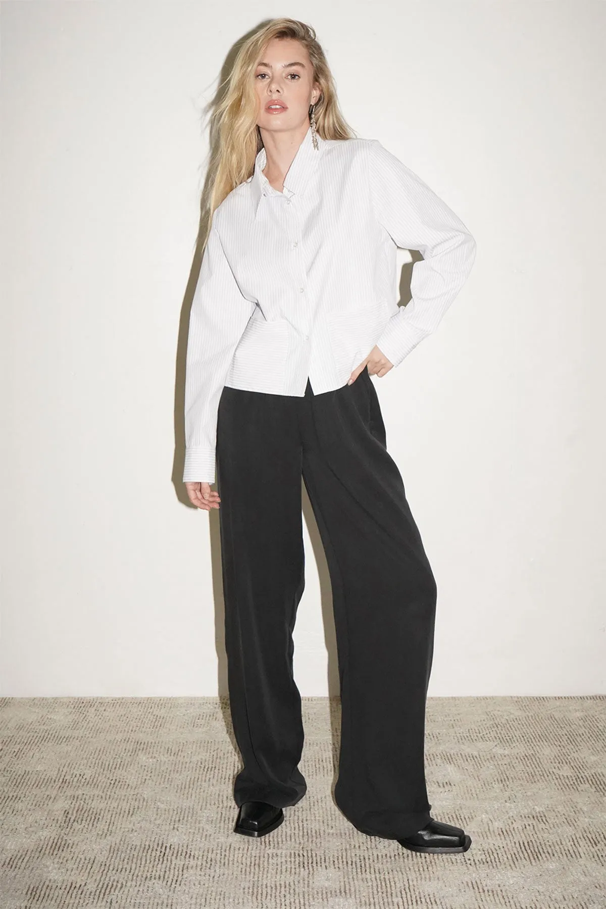 Rai Button Up - White and Black sold by LNA product image thumbnail 3