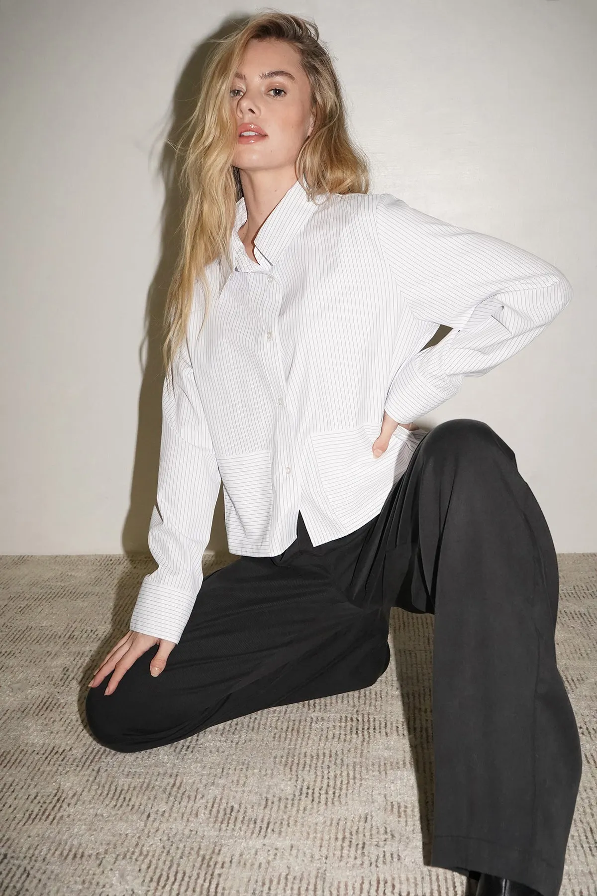 Rai Button Up - White and Black sold by LNA product image thumbnail 2