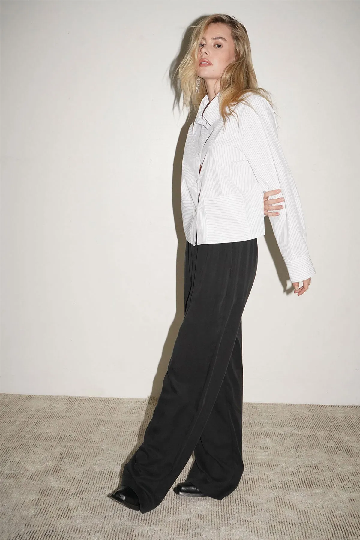 Rai Button Up - White and Black sold by LNA product image thumbnail 4