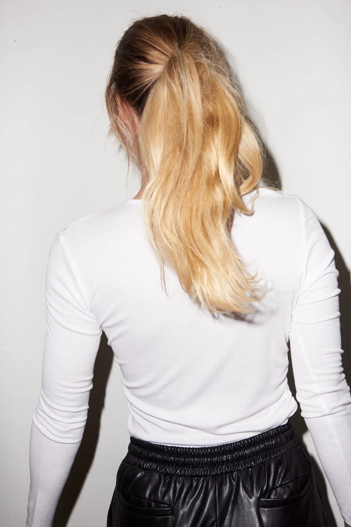 Kyoto Rib Top - White sold by LNA product image thumbnail 5