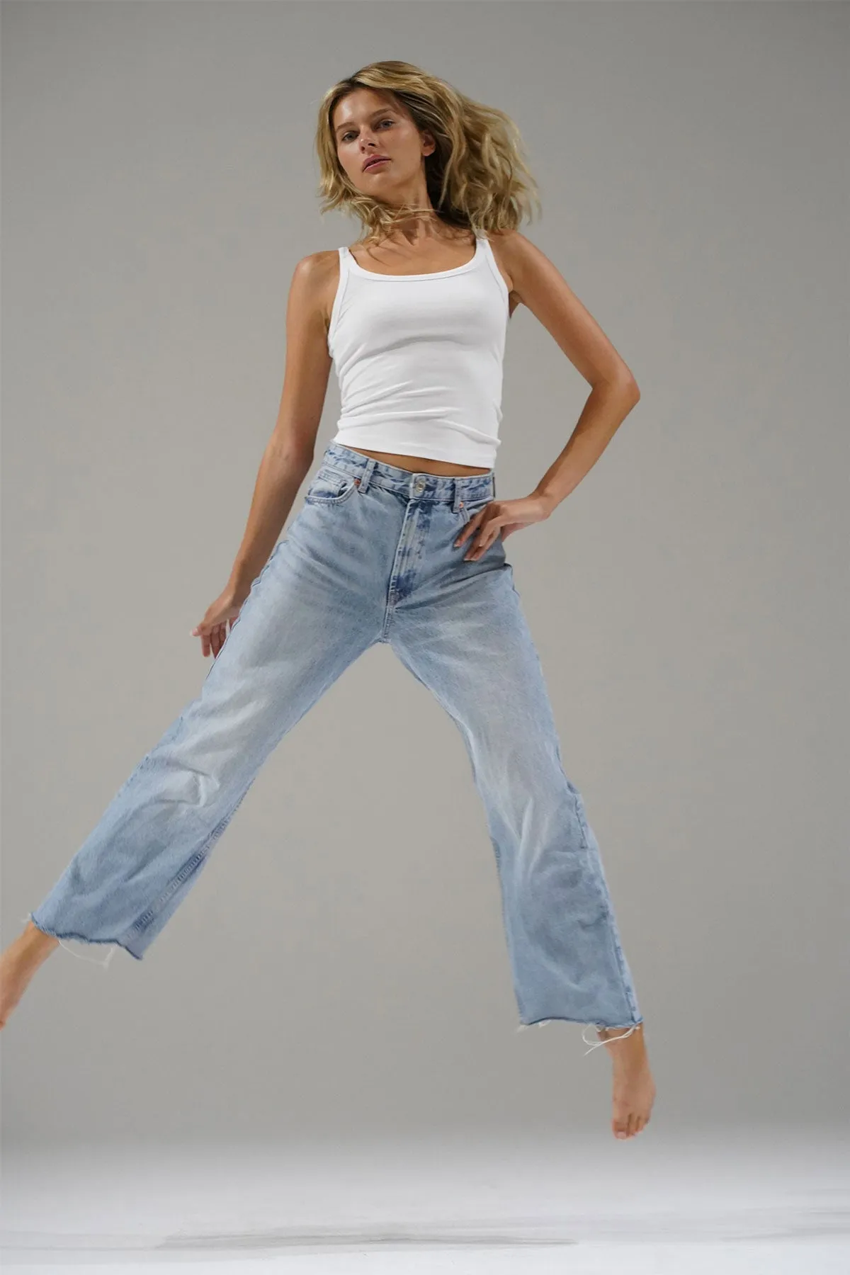 Timeless Ribbed Tank - White sold by LNA product image thumbnail 2