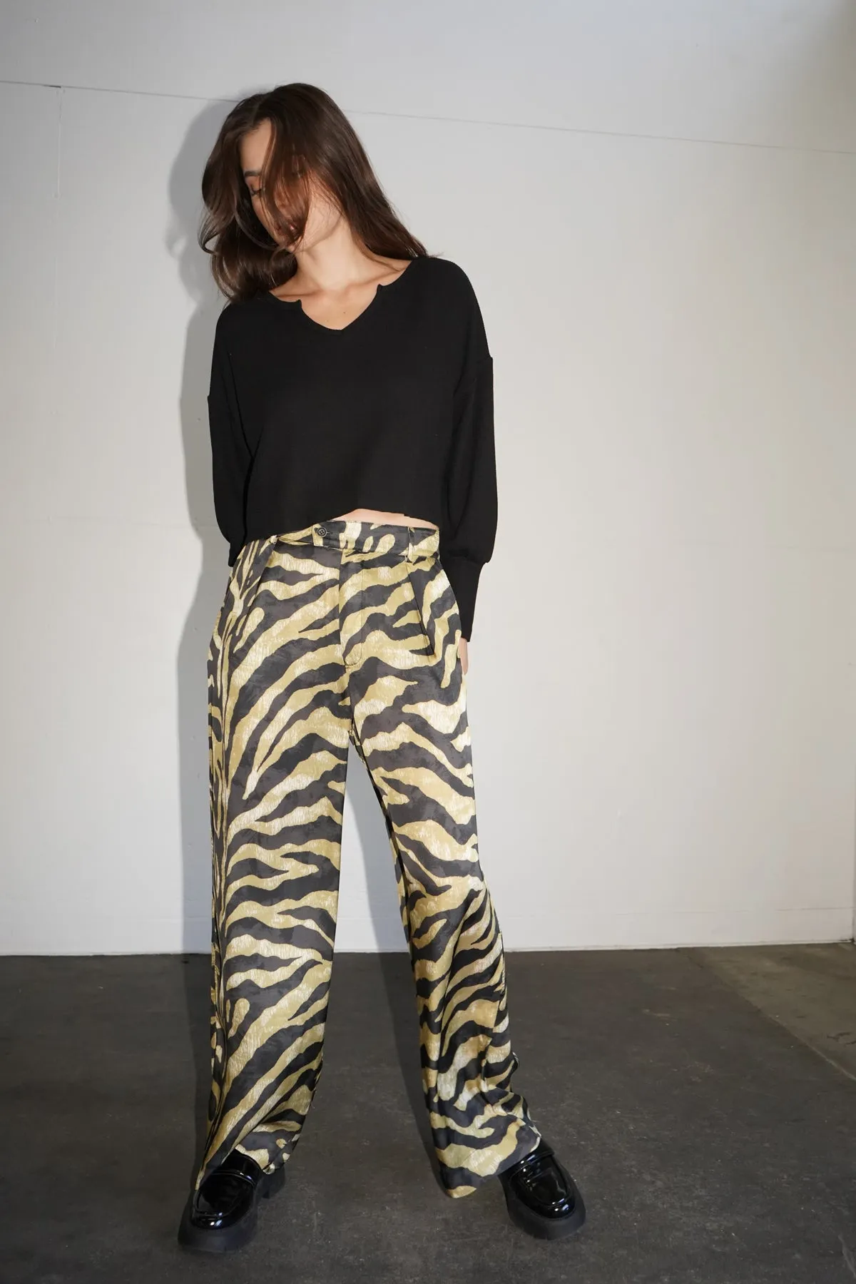 Salma Waffle Top - Black sold by LNA product image thumbnail 4