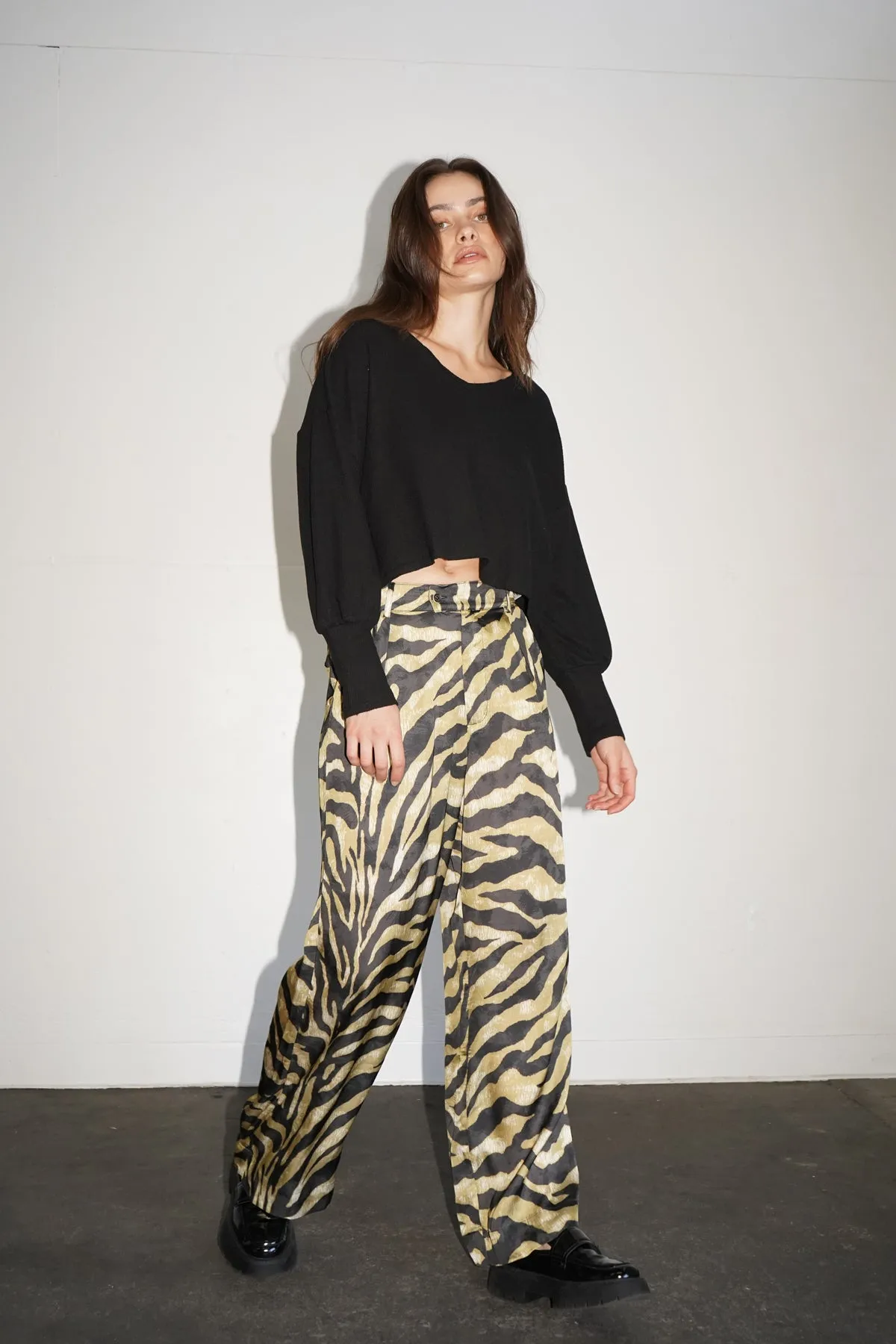 Salma Waffle Top - Black sold by LNA product image thumbnail 5