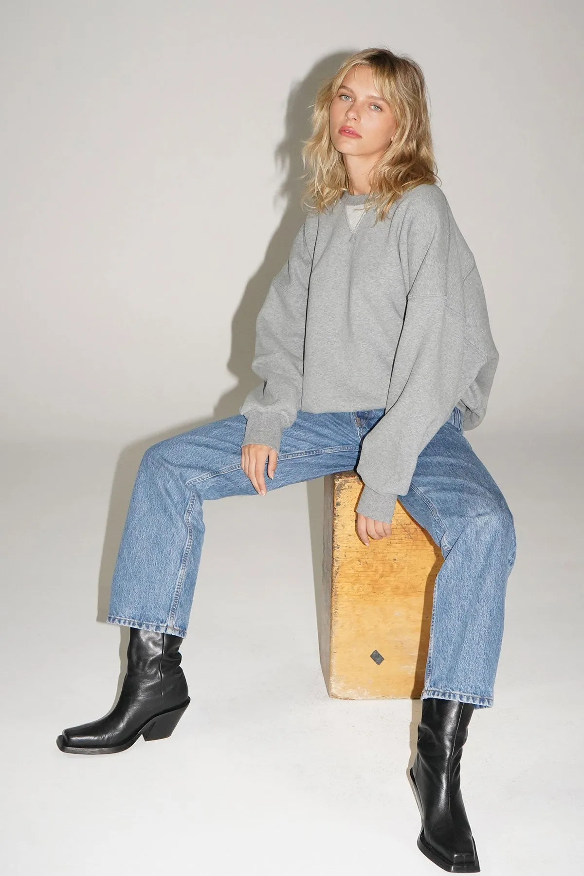 Vintage Gym Sweatshirt - Heather Grey sold by LNA product image thumbnail 2