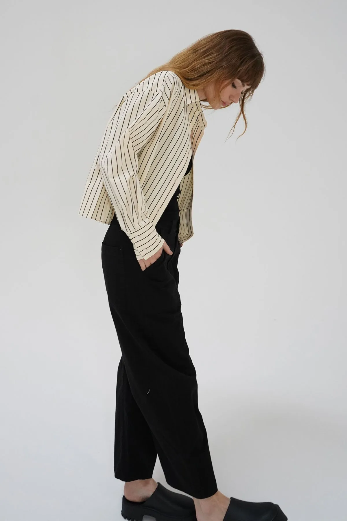 Laurent Blouse - Cream Black Stripe sold by LNA product image thumbnail 3