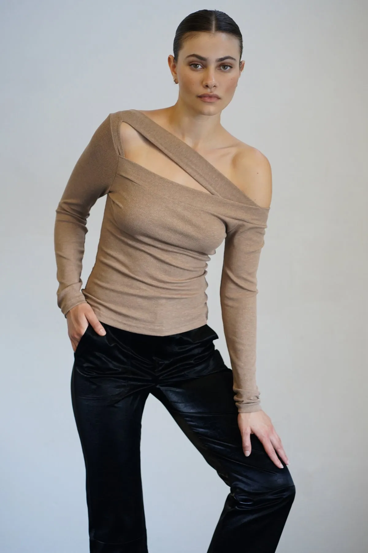 Textured Check Zip Pant - Black sold by LNA product image thumbnail 2