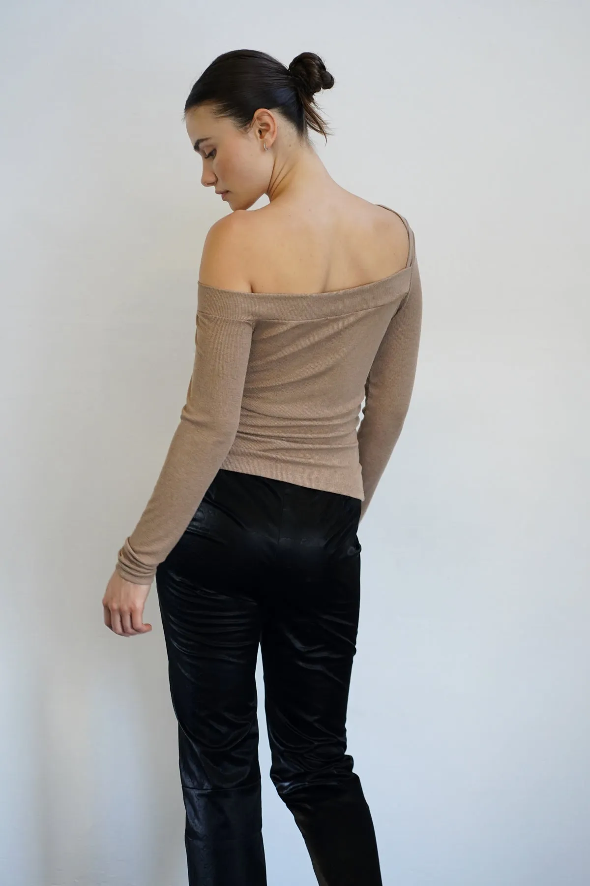 Textured Check Zip Pant - Black sold by LNA product image thumbnail 3