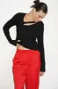 Silky Wide Leg Pant - Red sold by LNA
