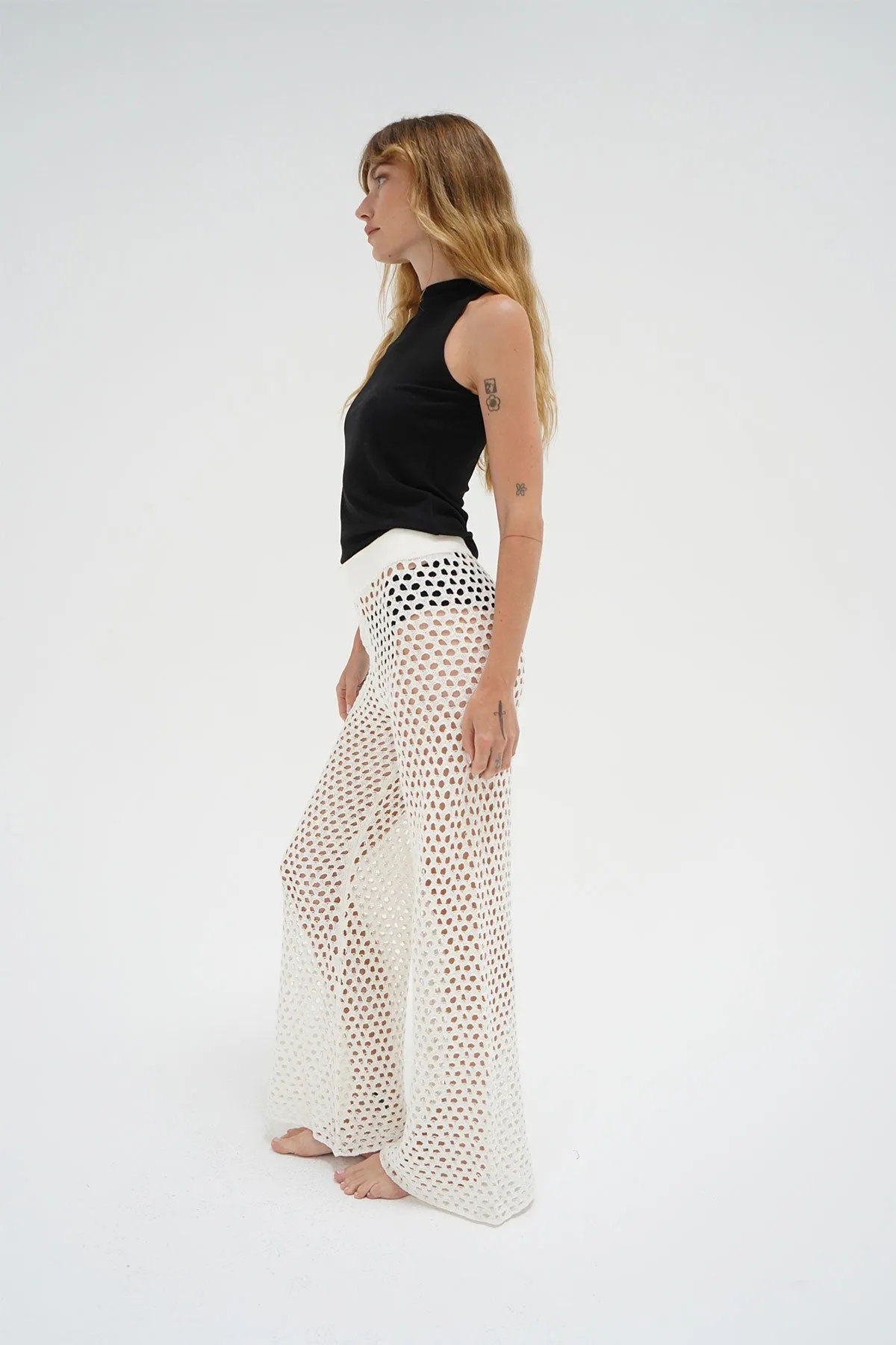Kismet Open Knit Pant - Ivory sold by LNA product image thumbnail 2