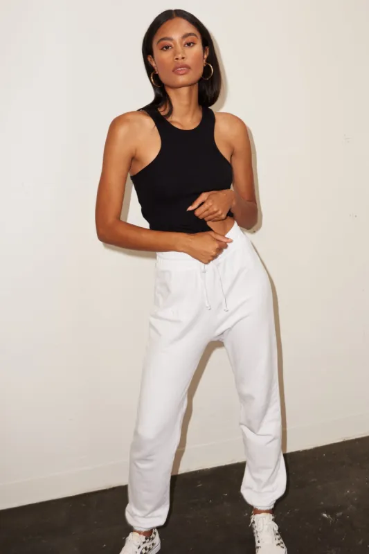 Logo Sweatpant - White sold by LNA