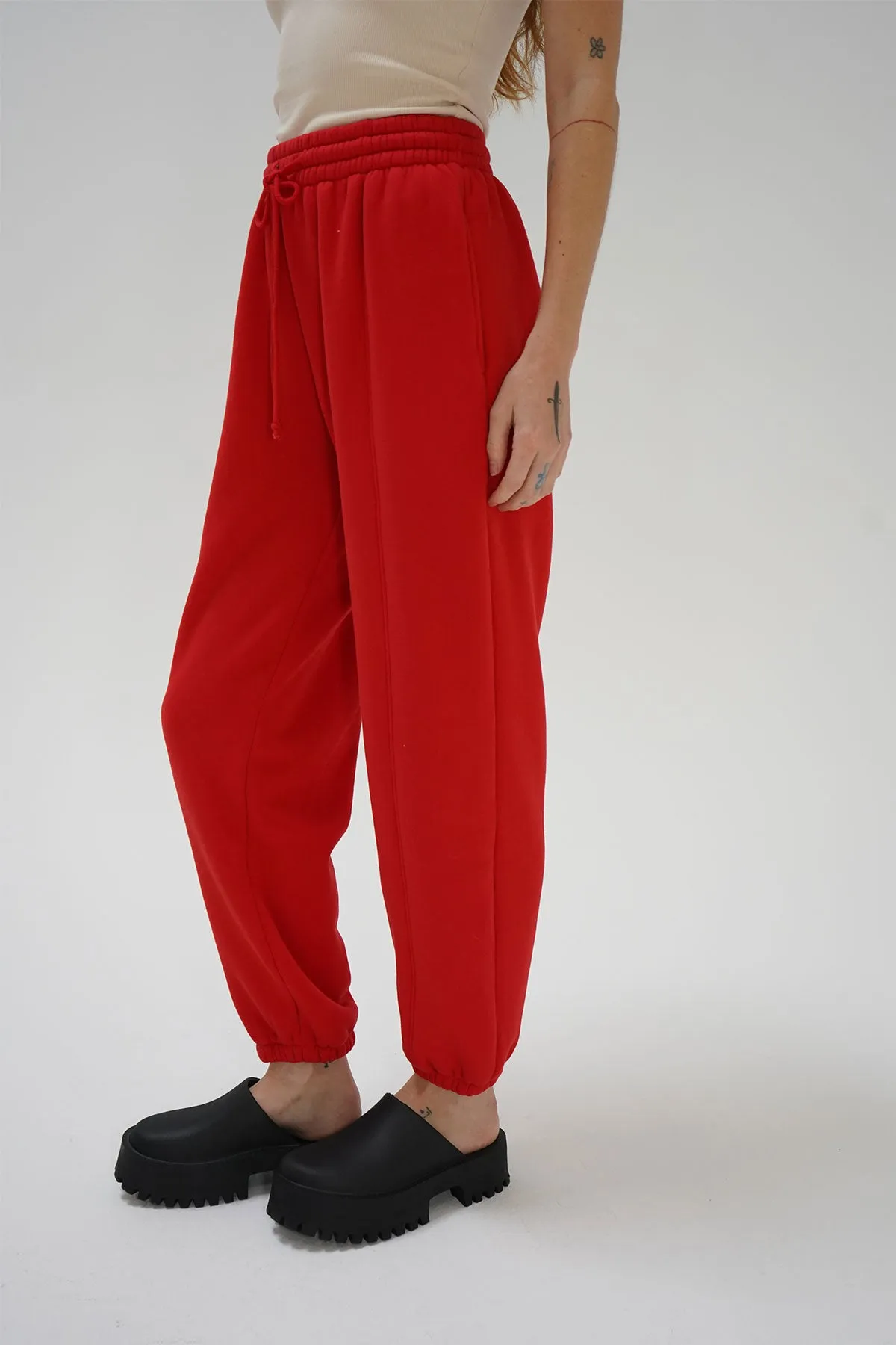 Jace Seamed Fleece Jogger - High Risk Red sold by LNA product image thumbnail 3