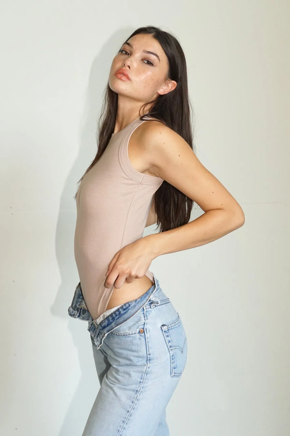 Dylan Tank Bodysuit - Nude sold by LNA product image thumbnail 3