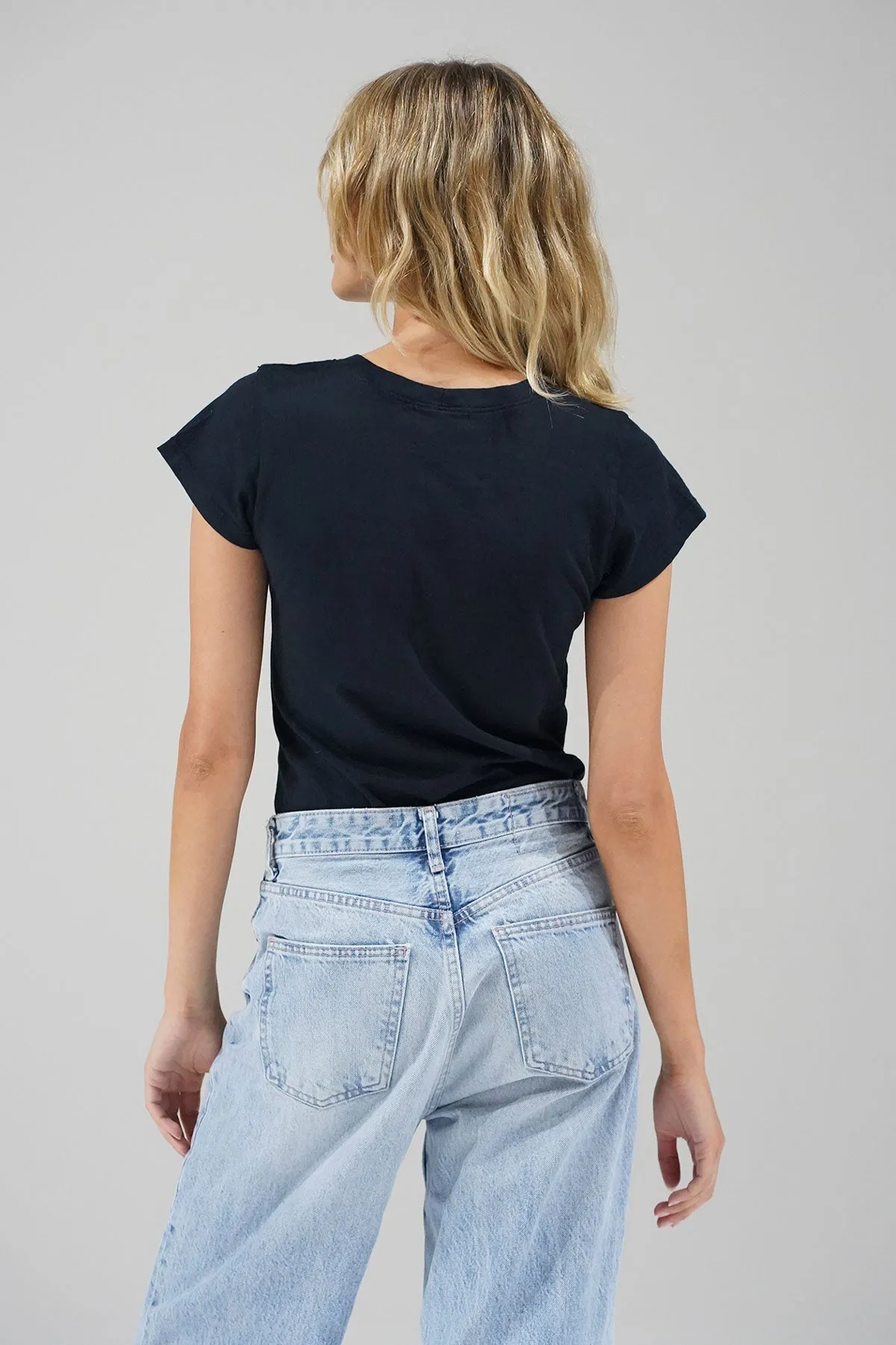 Fitted Classic Cotton Crew - Black sold by LNA product image thumbnail 3