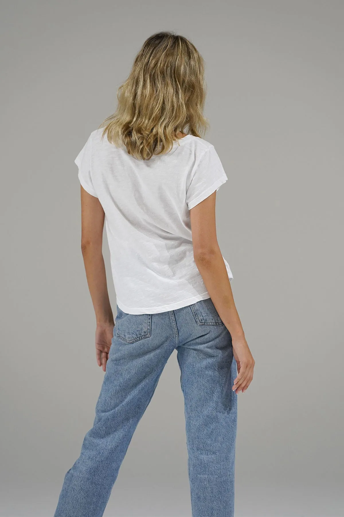 Kaden Cotton V Neck - White sold by LNA product image thumbnail 3