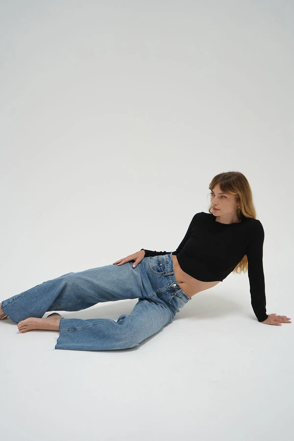 Arya Ribbed Long Sleeve - Black sold by LNA product image thumbnail 2