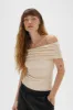 Violet Ribbed Top - Bone sold by LNA