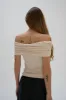 Violet Ribbed Top - Bone sold by LNA