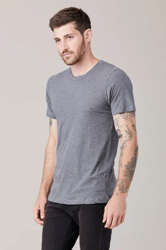 Men's Short Sleeve Crew - Heather Grey sold by LNA