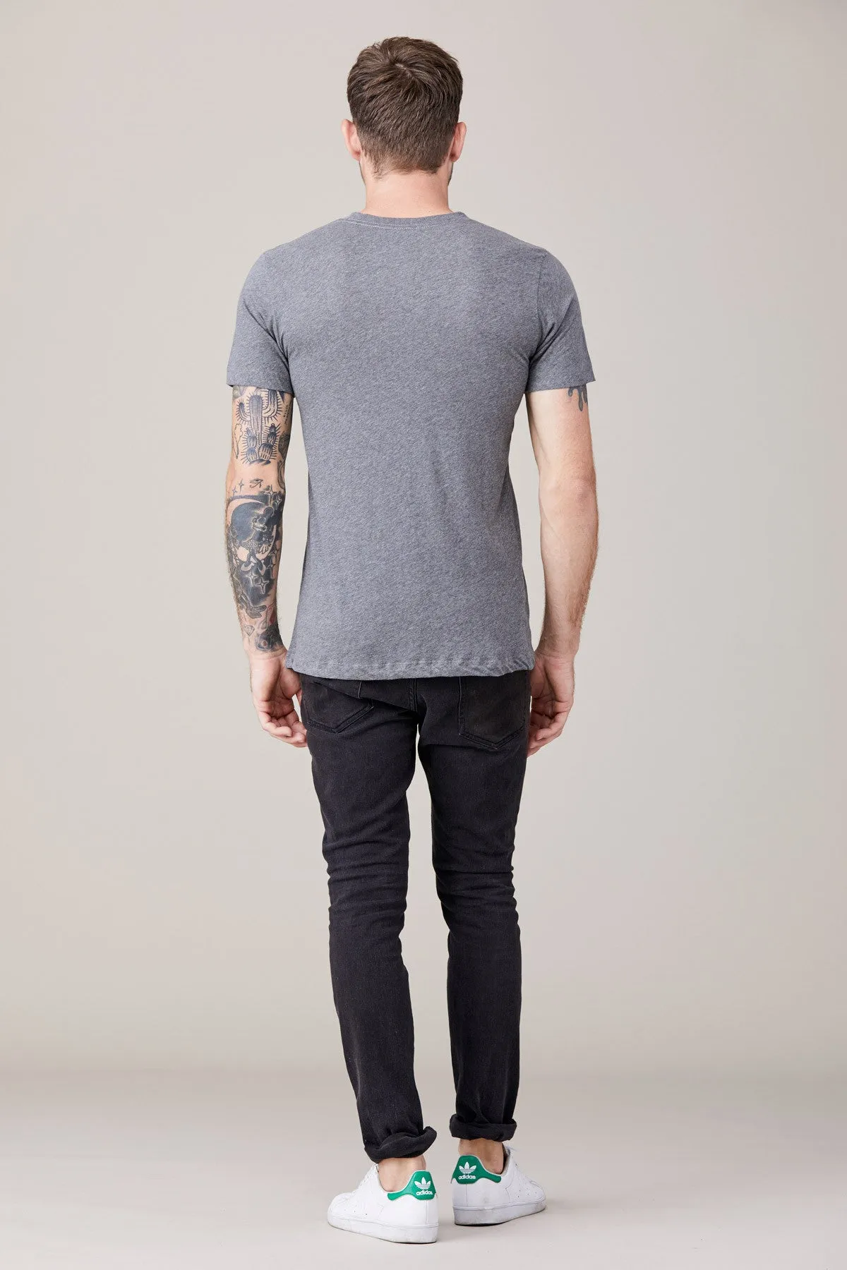 Men's Short Sleeve Crew - Heather Grey sold by LNA product image thumbnail 3