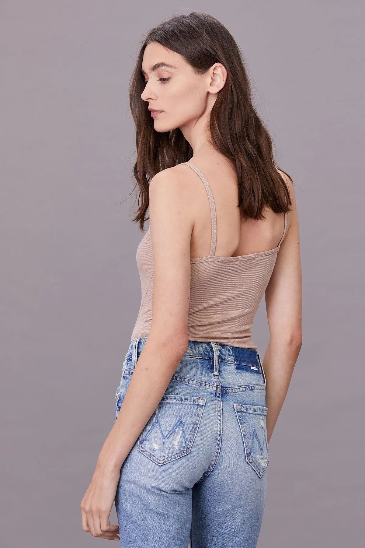 Lia Ribbed Cami - Nude sold by LNA product image thumbnail 3