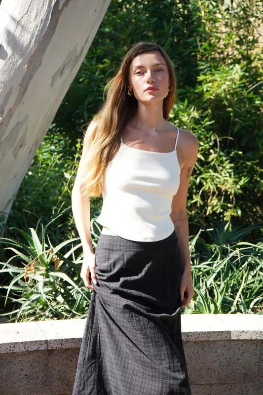 Ari Ribbed Tank - Ivory sold by LNA