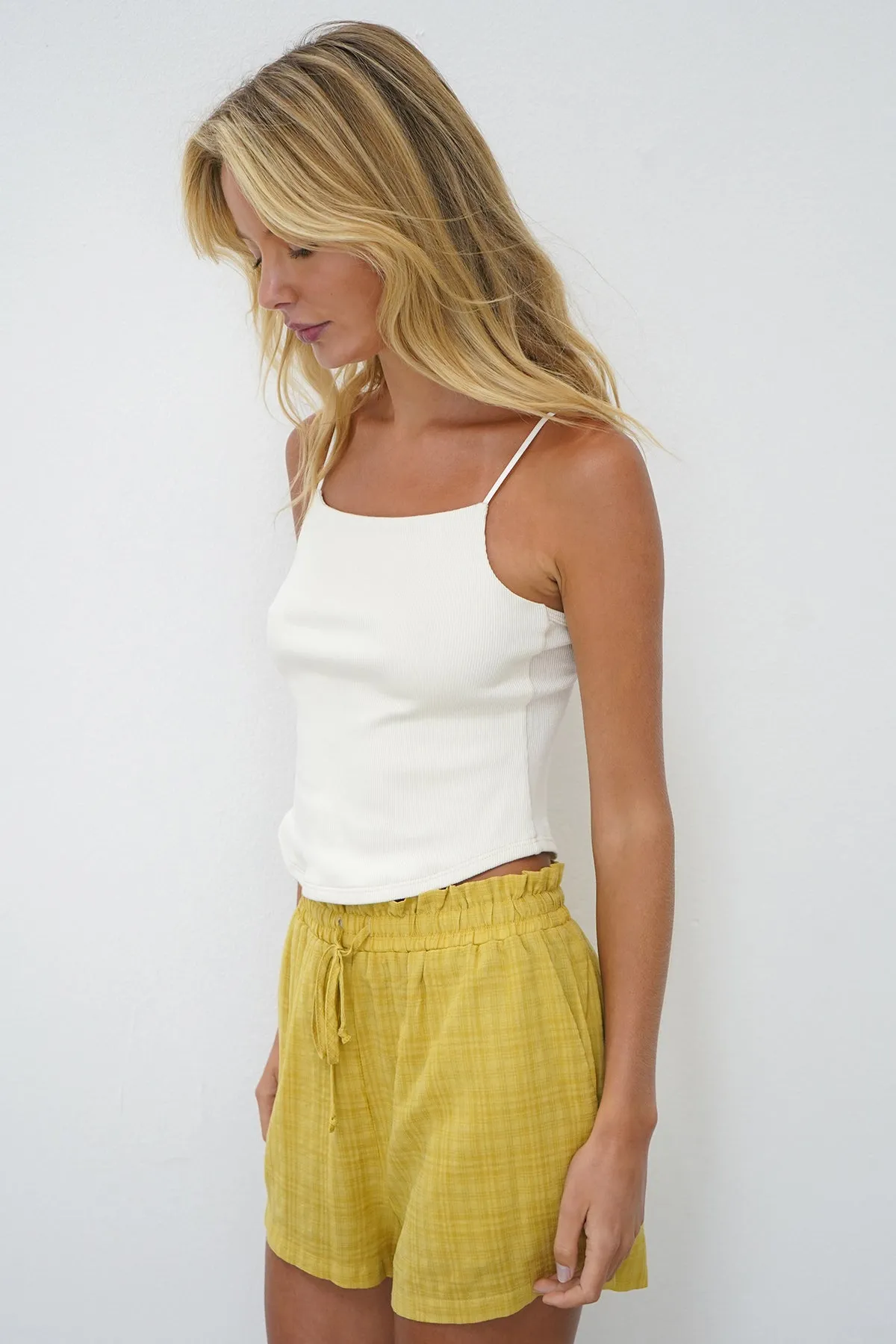 Ari Ribbed Tank - Ivory sold by LNA product image thumbnail 3