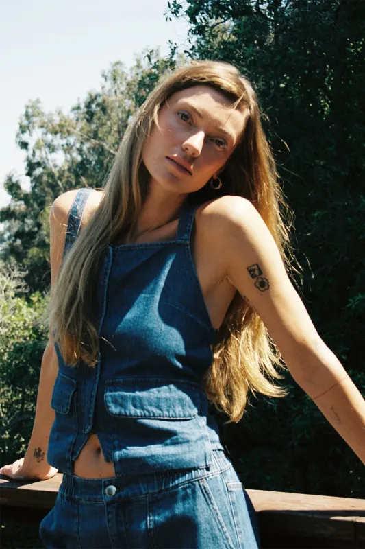 Jordyn Top - Soft Denim sold by LNA