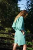Valyria Blouse - Green Stripe sold by LNA