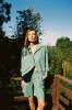 Valyria Blouse - Green Stripe sold by LNA