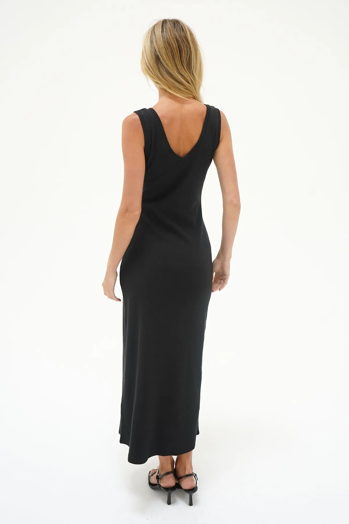 Irina V Neck Dress - Black sold by LNA product image thumbnail 3
