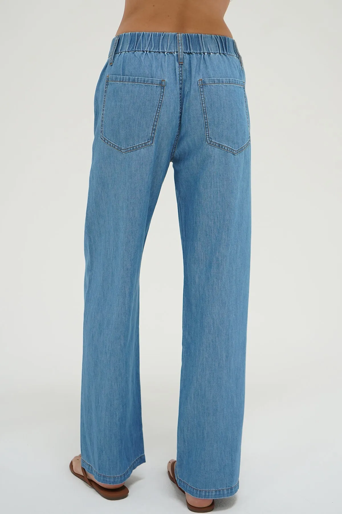 Gia Tie Waist Pant - Faded Blue sold by LNA product image thumbnail 4