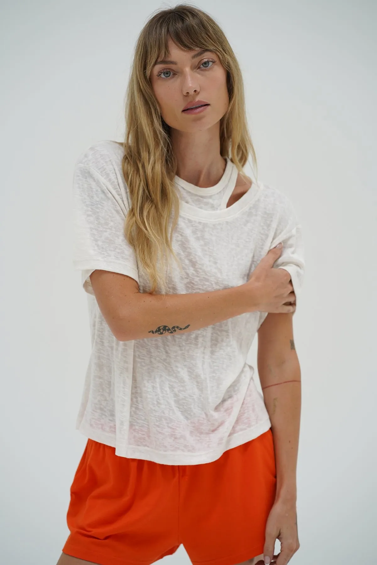 Walker Tee - Whisper White sold by LNA