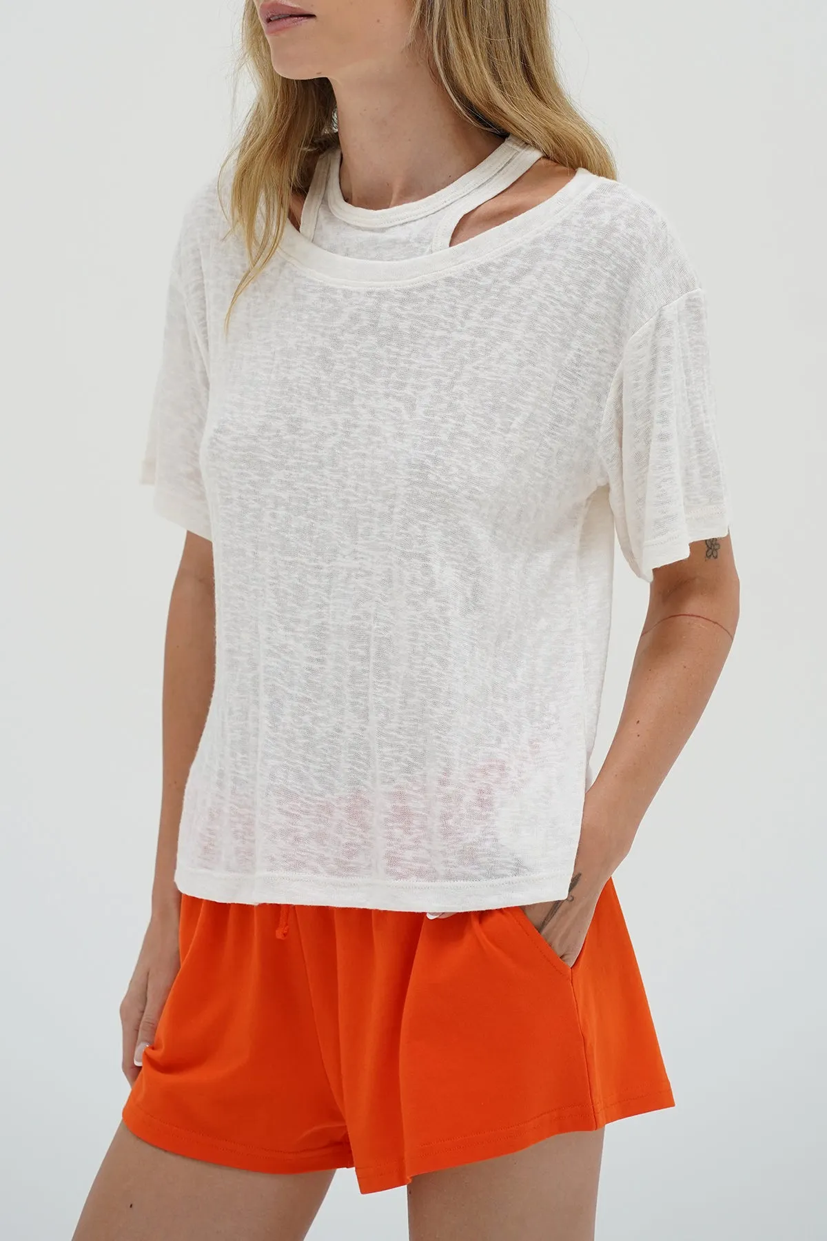 Walker Tee - Whisper White sold by LNA product image thumbnail 4