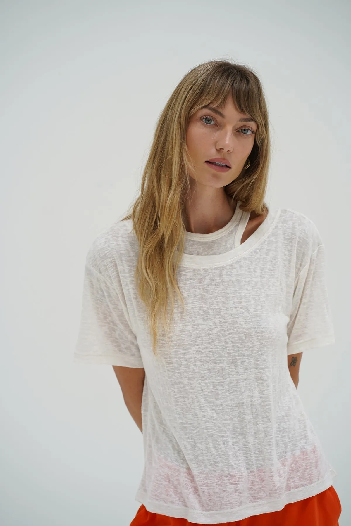 Walker Tee - Whisper White sold by LNA product image thumbnail 2