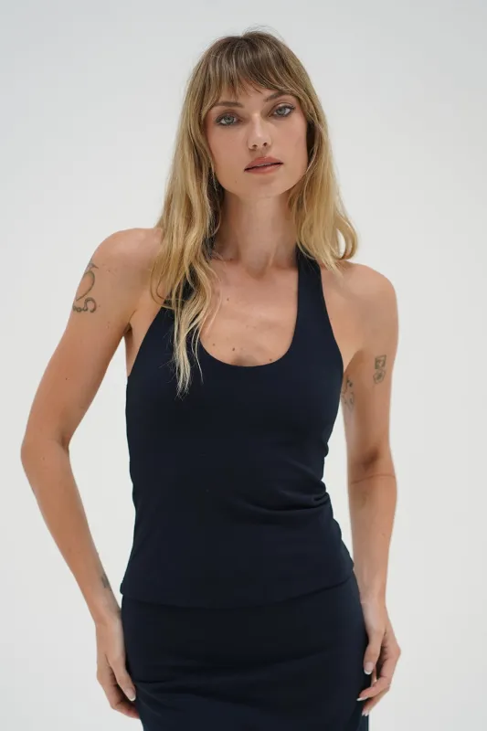 Mia Halter Top - Midnight Sky sold by LNA