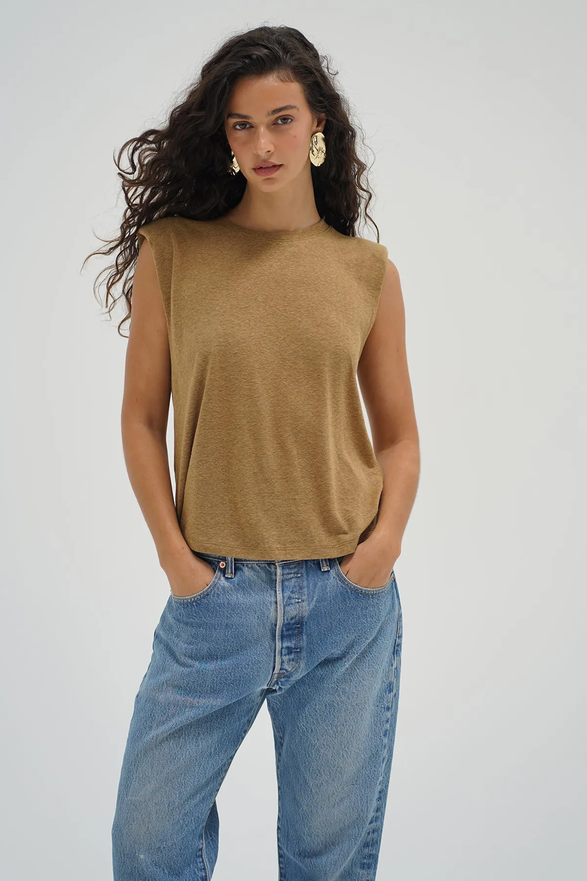 Celine Tee - Dull Gold sold by LNA product image thumbnail 5