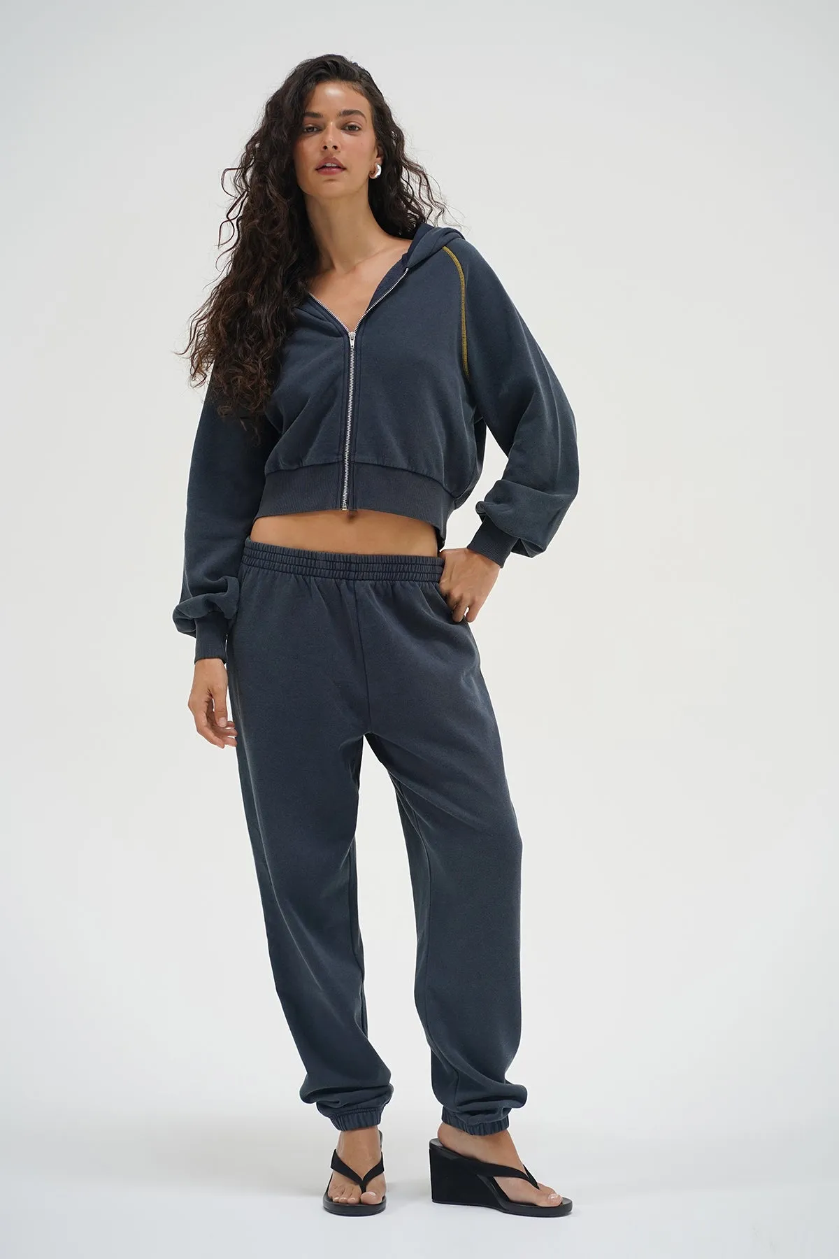 Aspyn Jogger - Stone Wash Navy sold by LNA