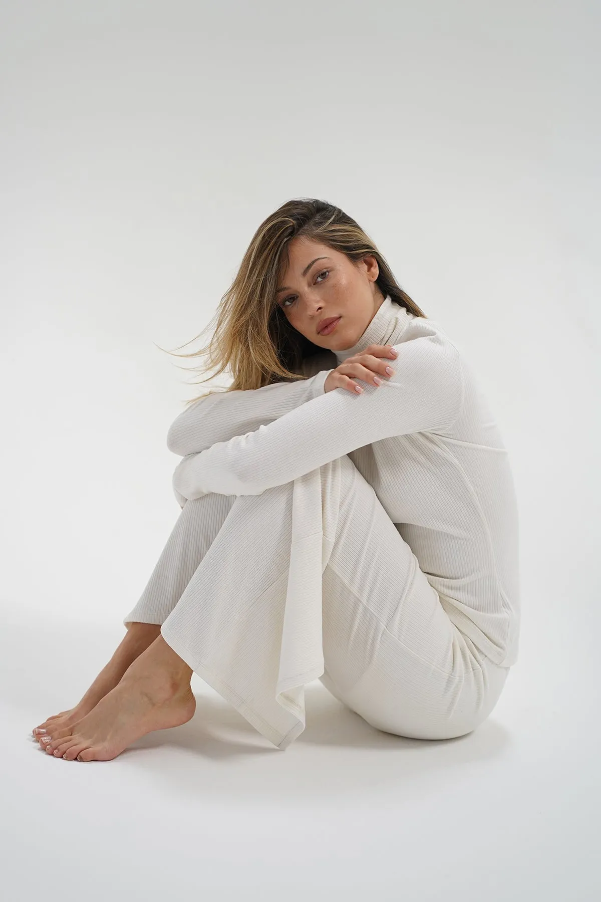 Landon Ribbed Skirt - Off White sold by LNA