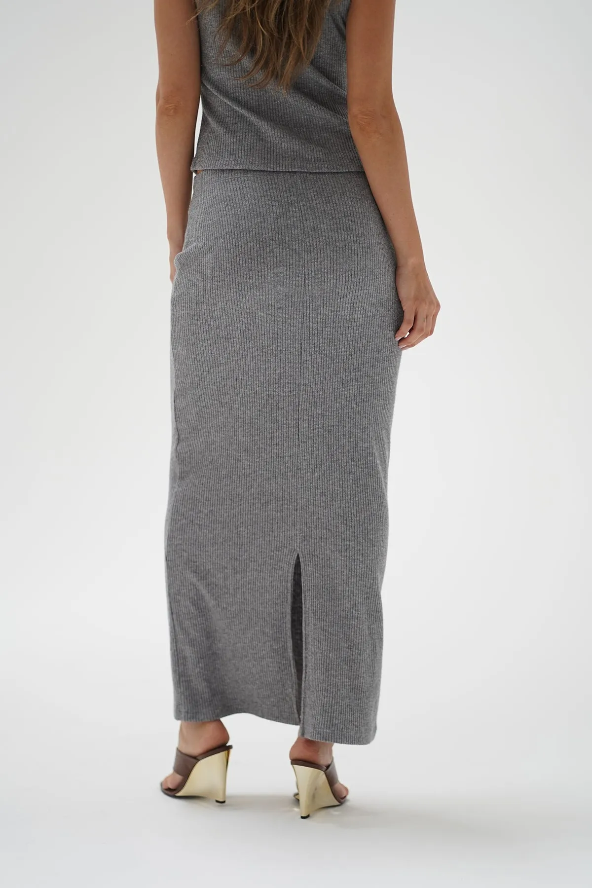 Soph Column Skirt - Sliver Grey Lurex sold by LNA product image thumbnail 5