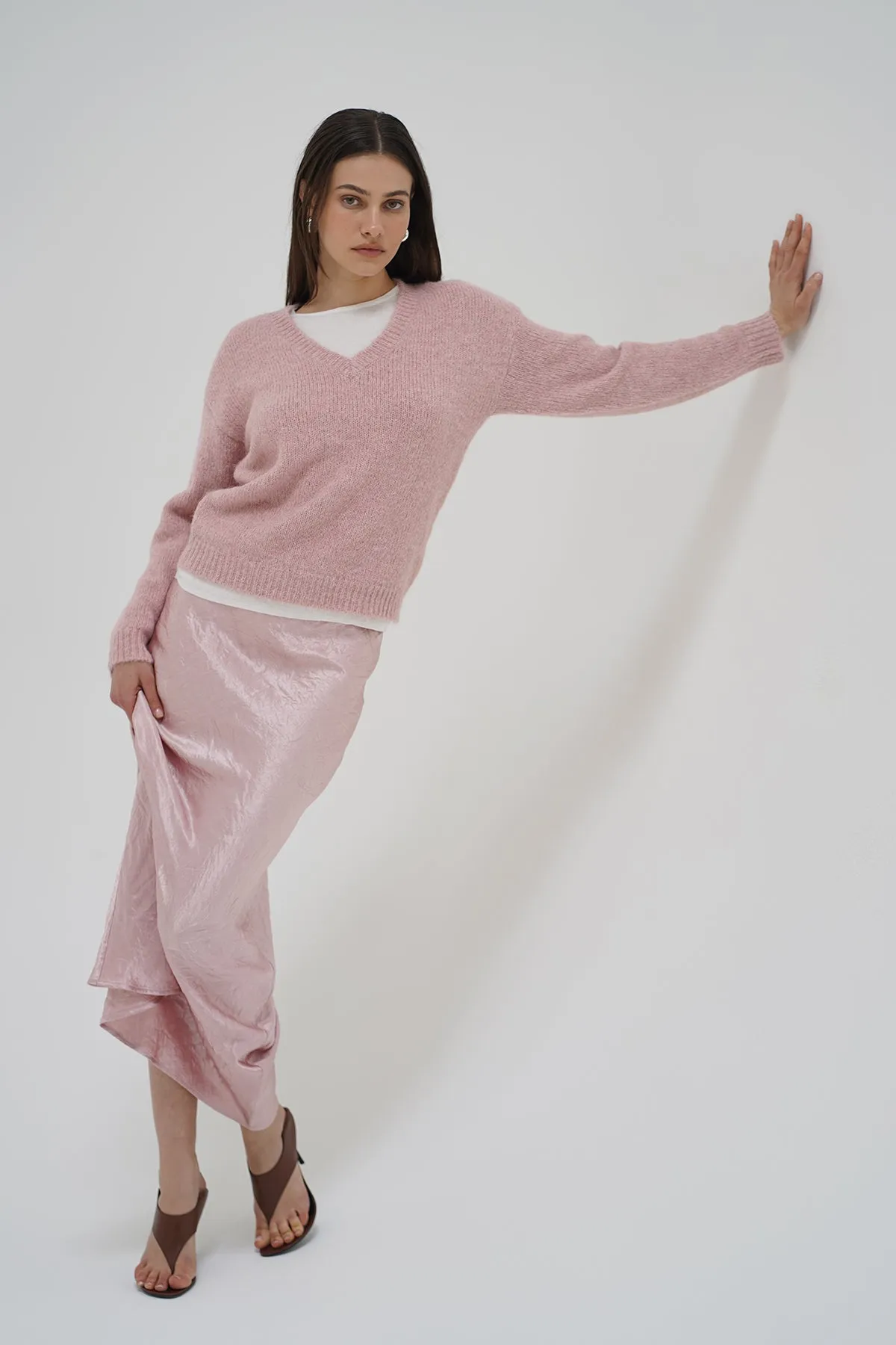 Eva Shine Skirt - Rosewater Shine sold by LNA product image thumbnail 2