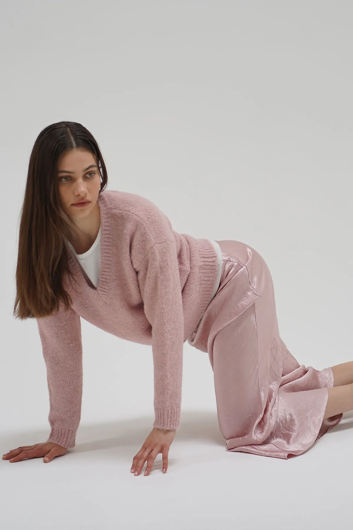 Eva Shine Skirt - Rosewater Shine sold by LNA product image thumbnail 4