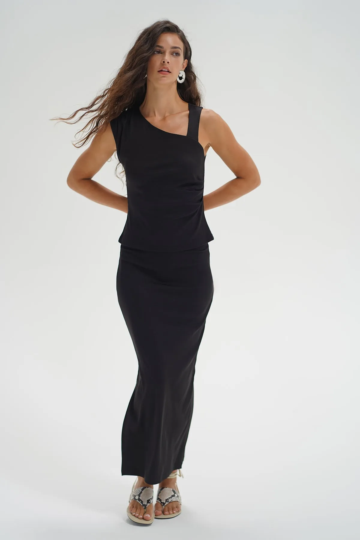 Slater Skirt - Liquid Onyx sold by LNA